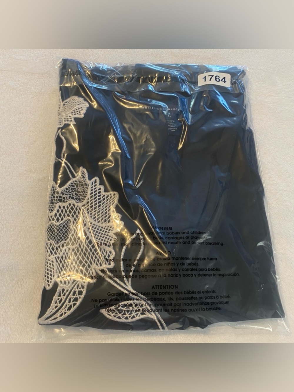 WHBM Sleeveless Surplice Embroidered Appliqué Top - Picture 9 of 9